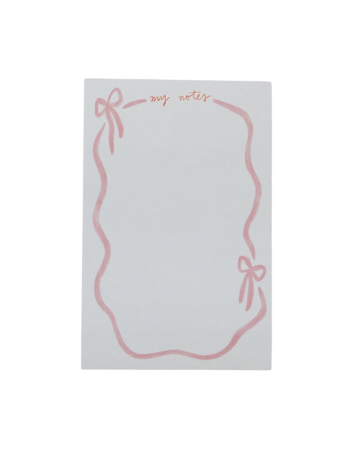 Pink Bow Notepad