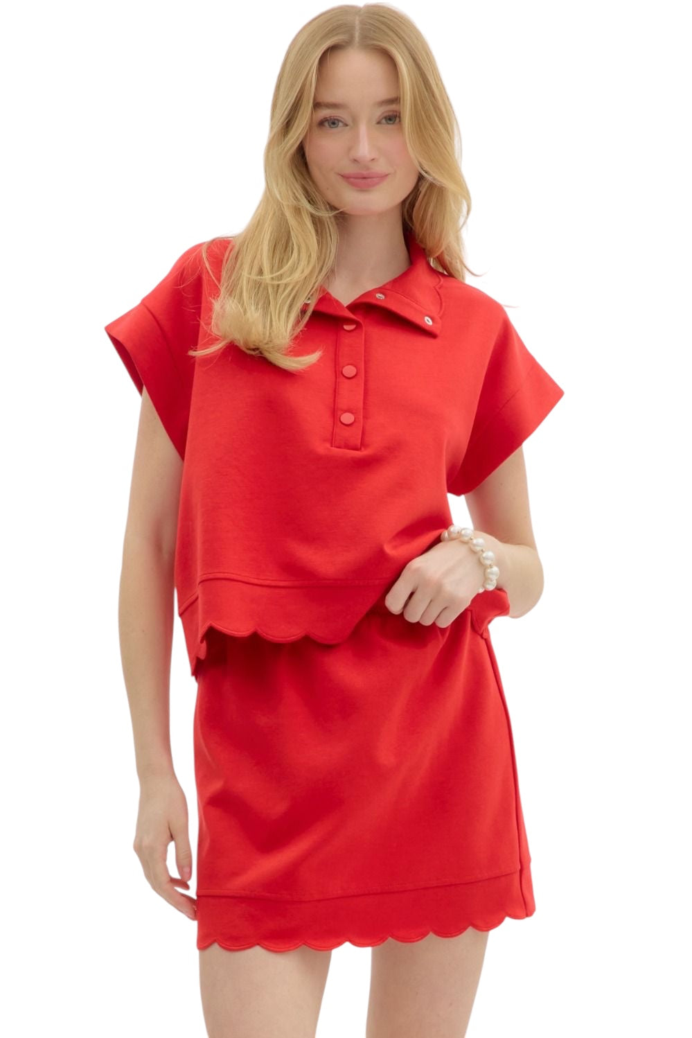 Ellis Scalloped Skort Set