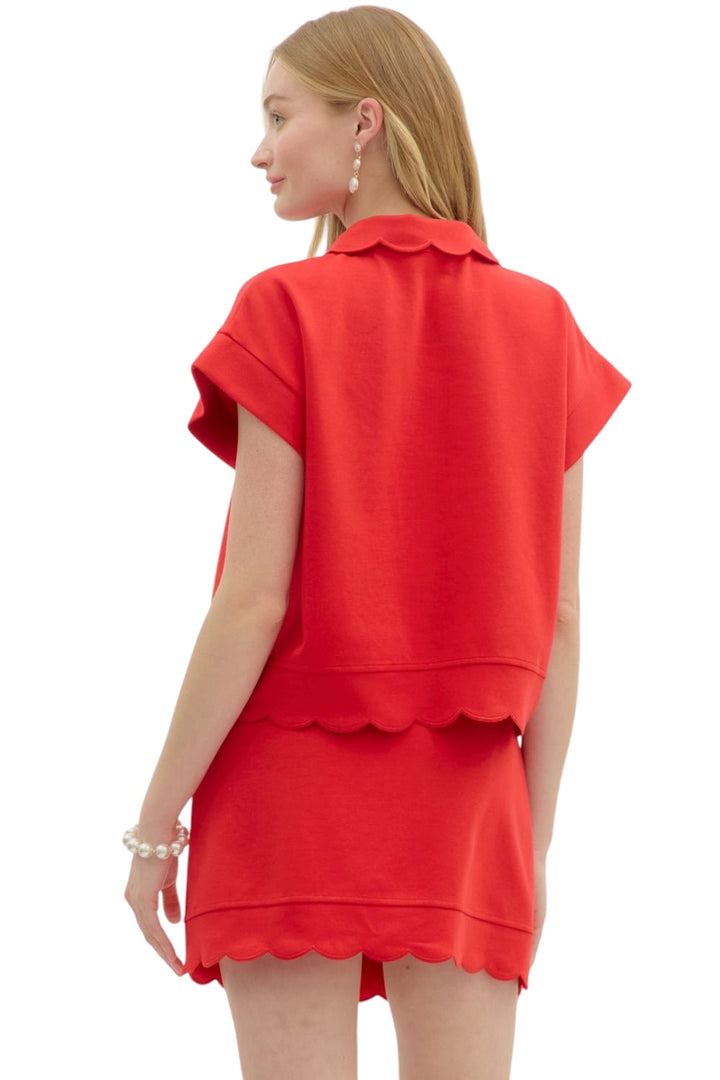 Ellis Scalloped Skort Set