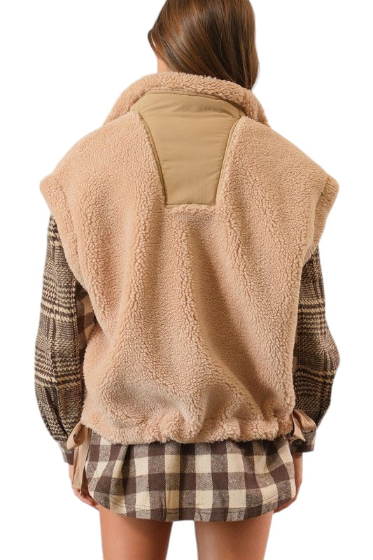 Hatfield Oversized Sherpa Vest