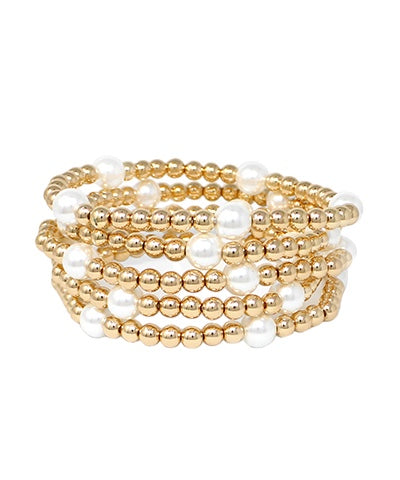 Pearl & Beaded Bracelet Set