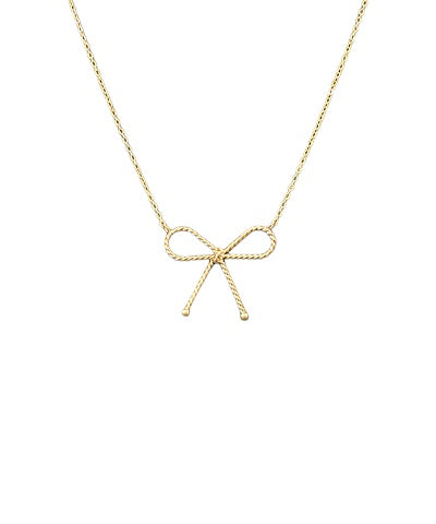 Textured Wire Bow Necklace