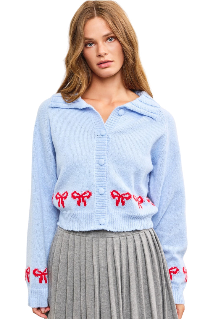 Patton Collared Bow Cardigan