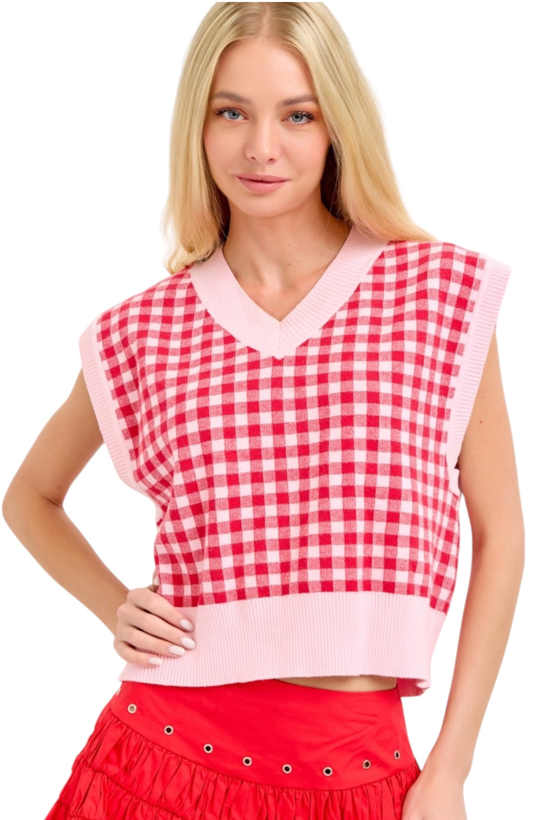 Rini Plaid Sweater Vest