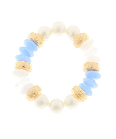 Pearl & Color Beaded Bracelet