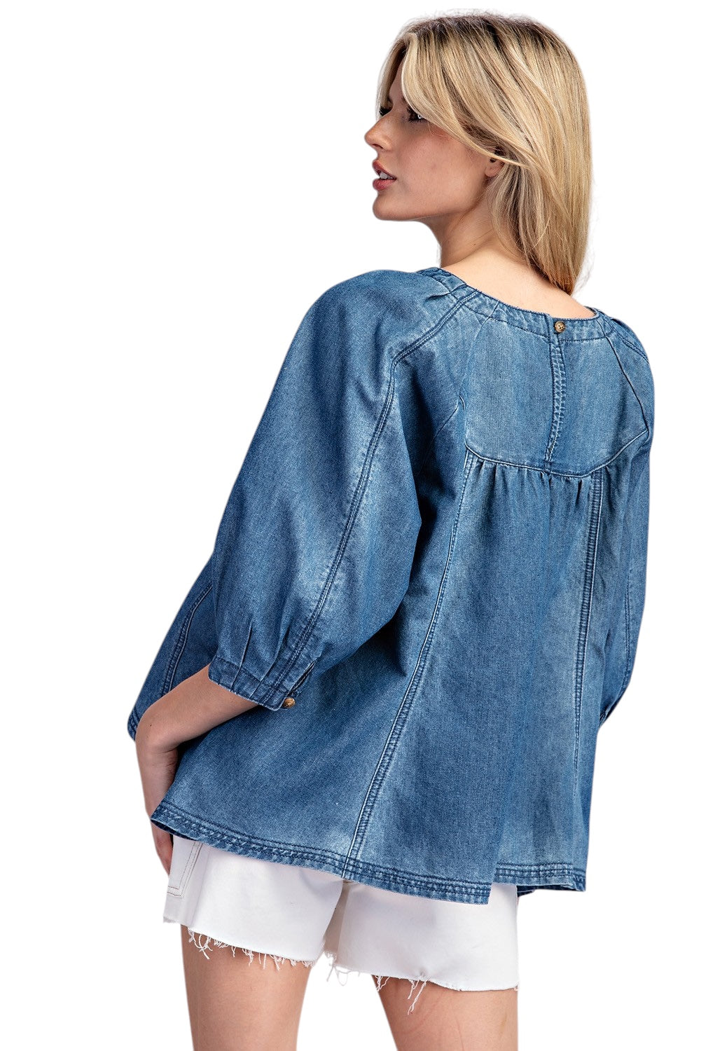 Langley Denim Swing Top