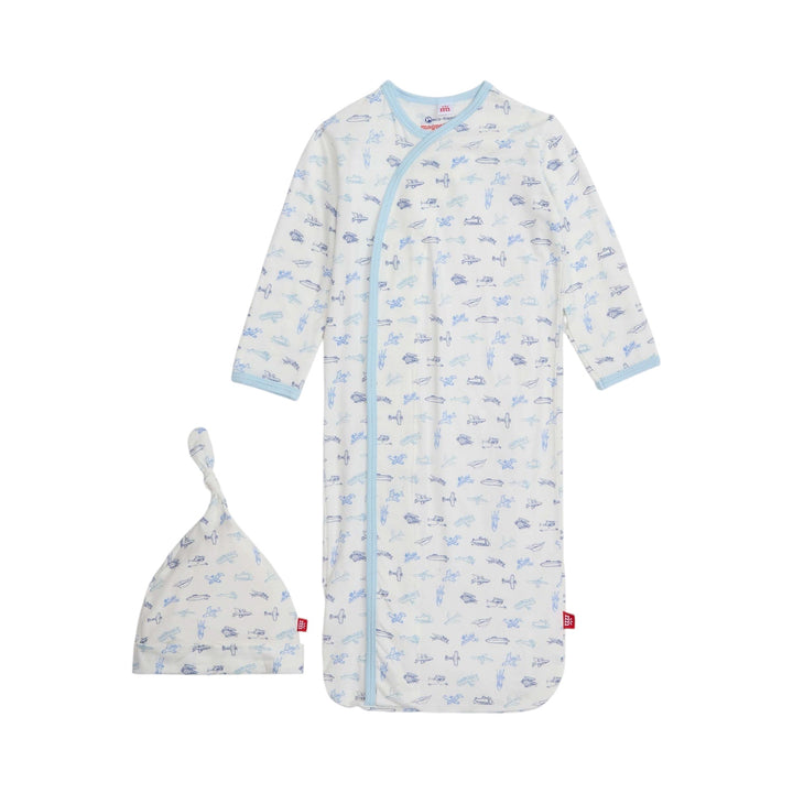 Airplanes Magnetic Me Gown Set