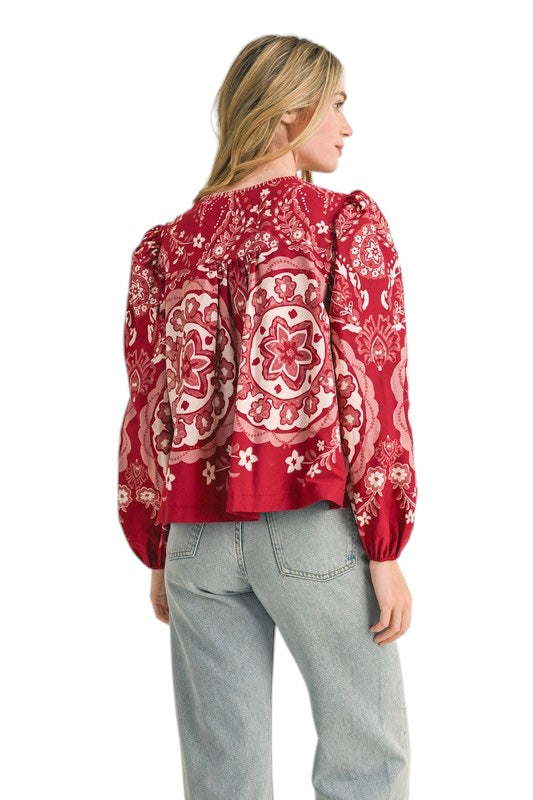 Berkley Medallion Printed Top