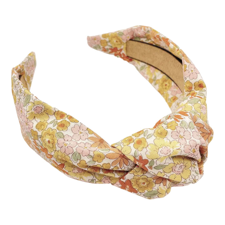 Yellow Floral Knotted Headband