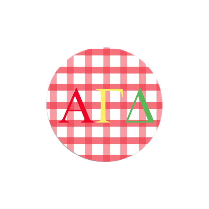 Sorority Gingham Button