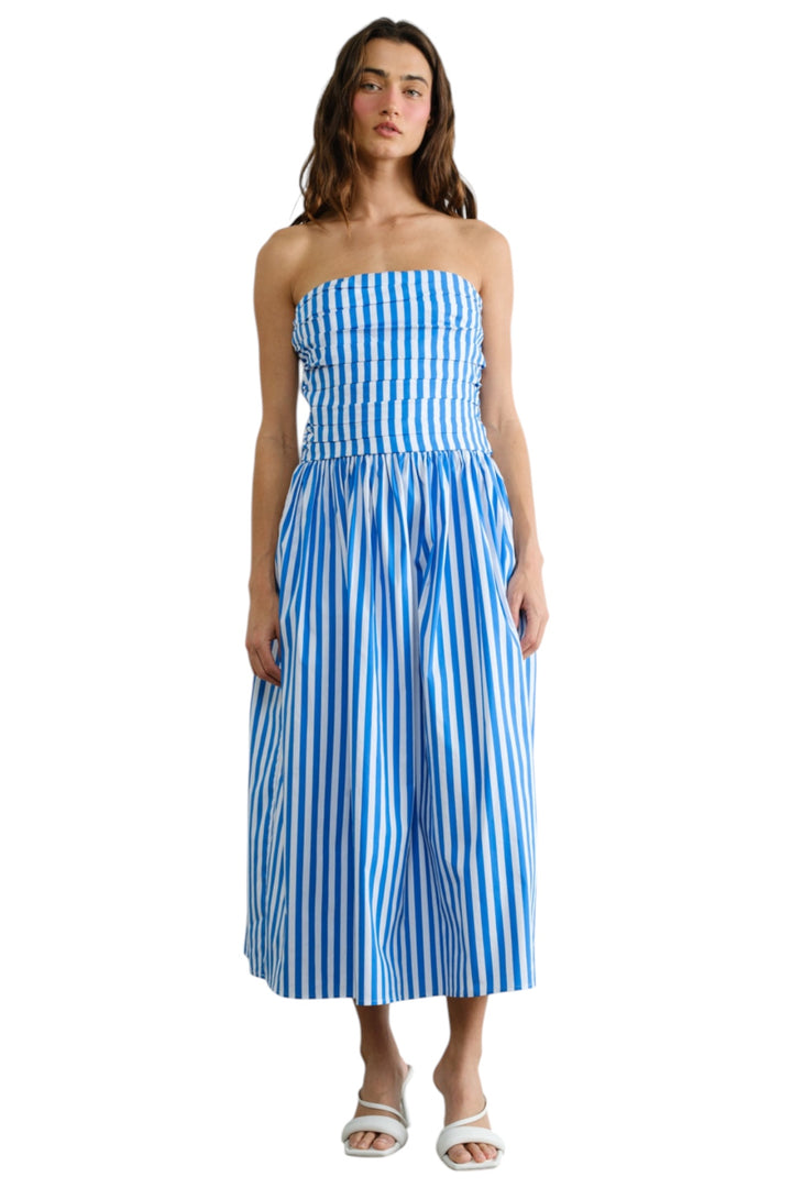 Wilkins Striped Midi Dress