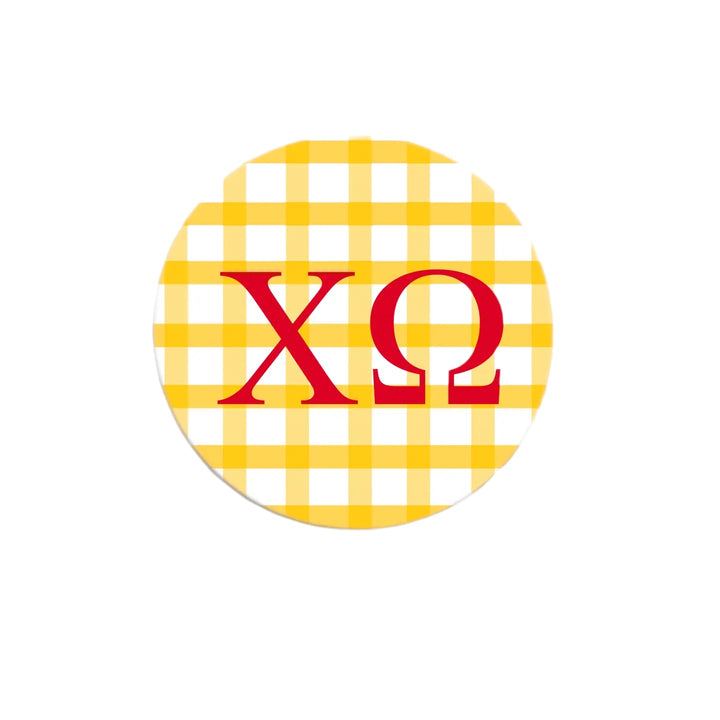 Sorority Gingham Button