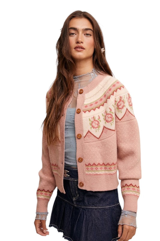 Leighton Floral Cardigan Sweater