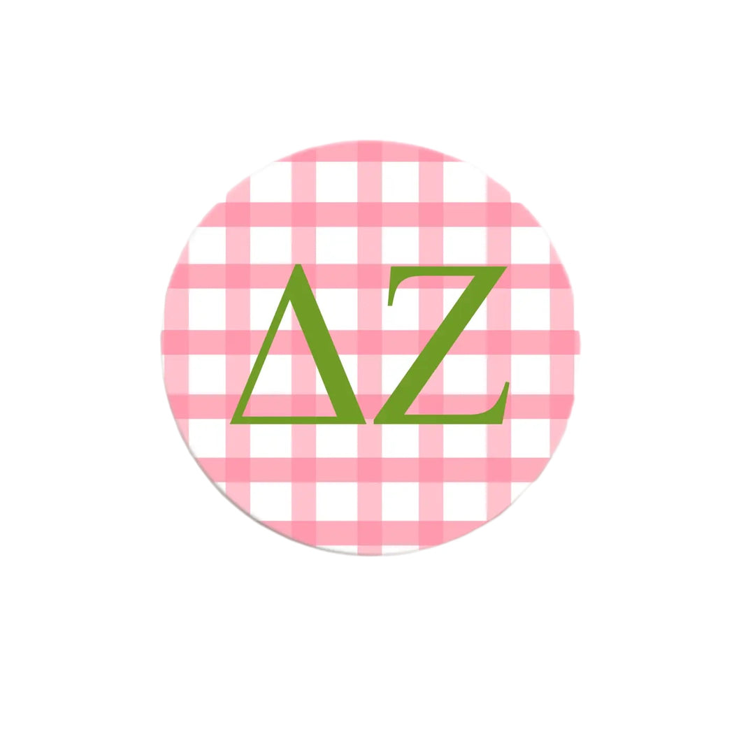 Sorority Gingham Button