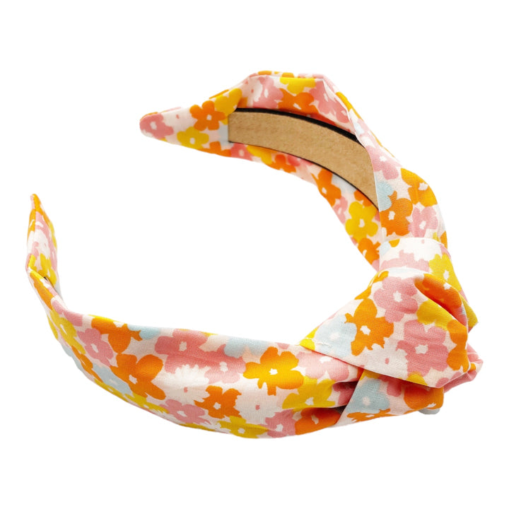 Bright Floral Knotted Headband