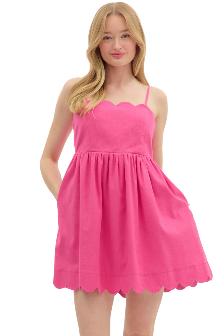 Chatham Scalloped Mini Dress