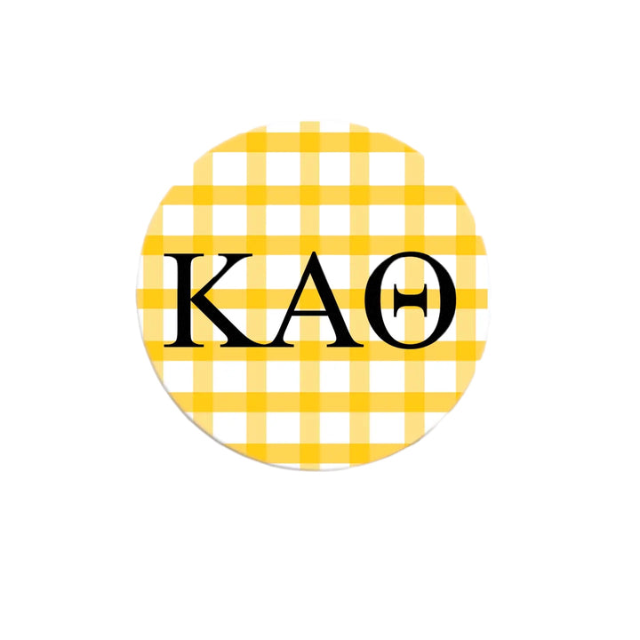 Sorority Gingham Button