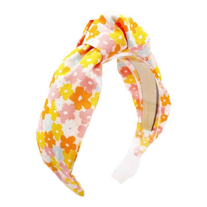 Bright Floral Knotted Headband