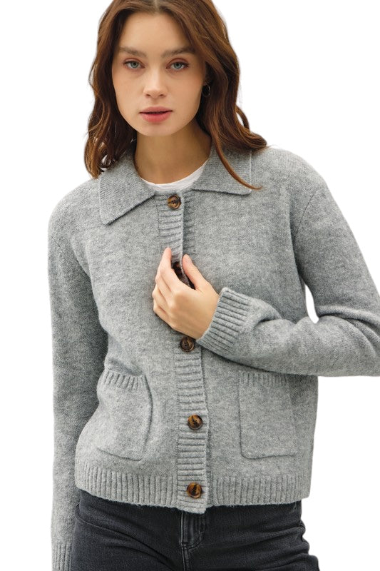 Anne Collared Cardigan