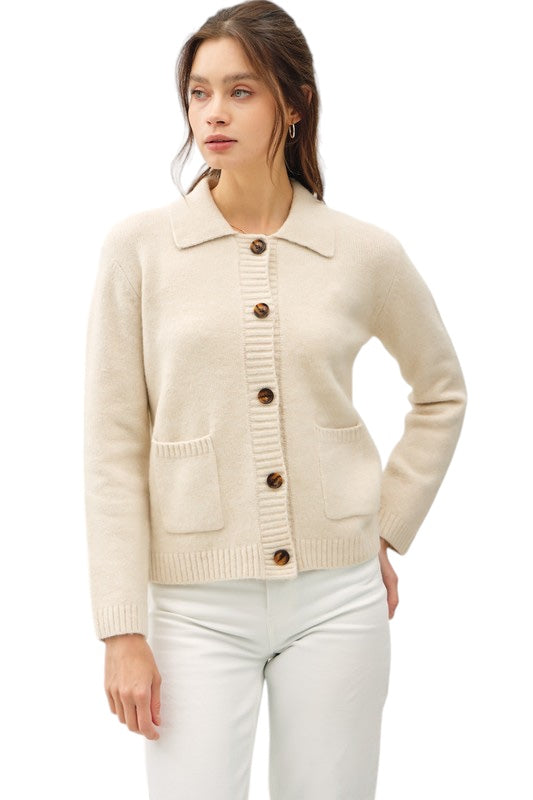 Anne Collared Cardigan