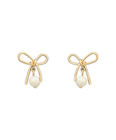 Bow & Pearl Earrings