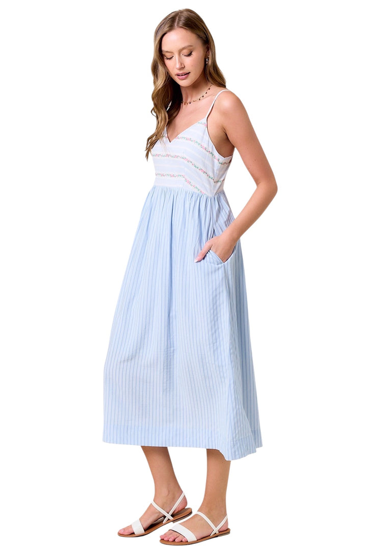 Barron Mixed Print Midi Dress