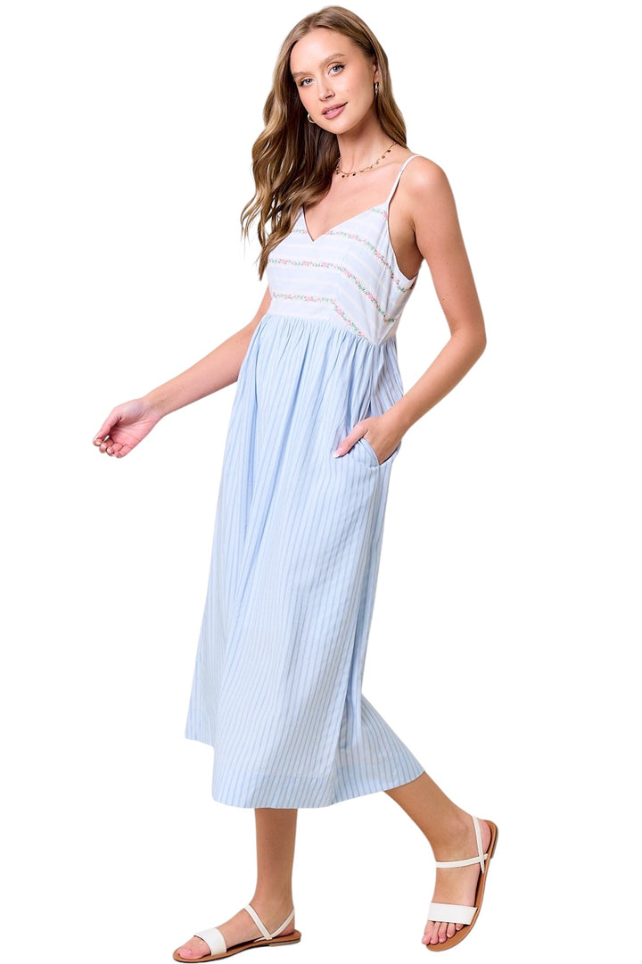 Barron Mixed Print Midi Dress