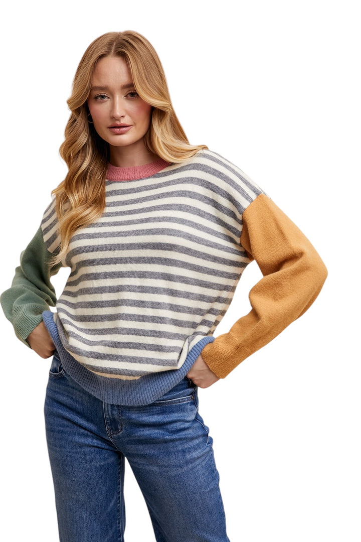 Perrin Color Blocked Sweater