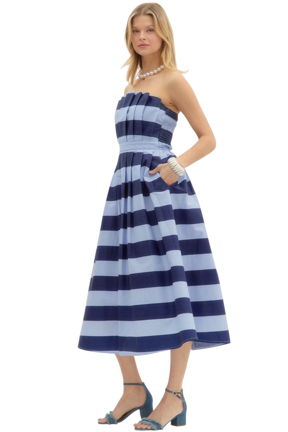 Hampton Striped Midi Dress