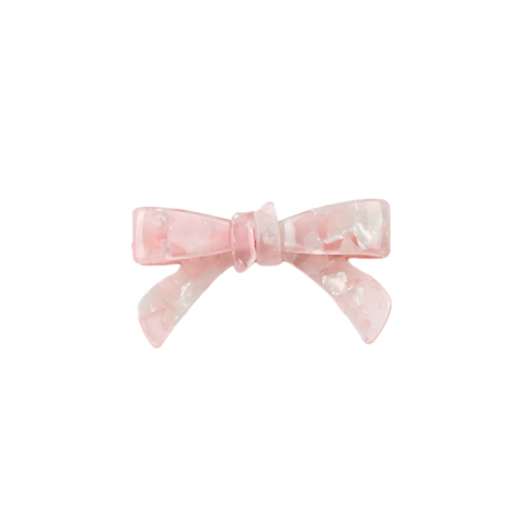 Pink Acrylic Bow Hair Clip