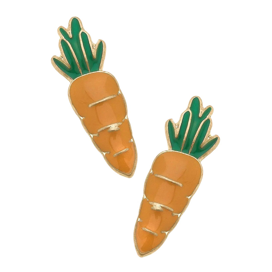 Carrot Enamel Studs