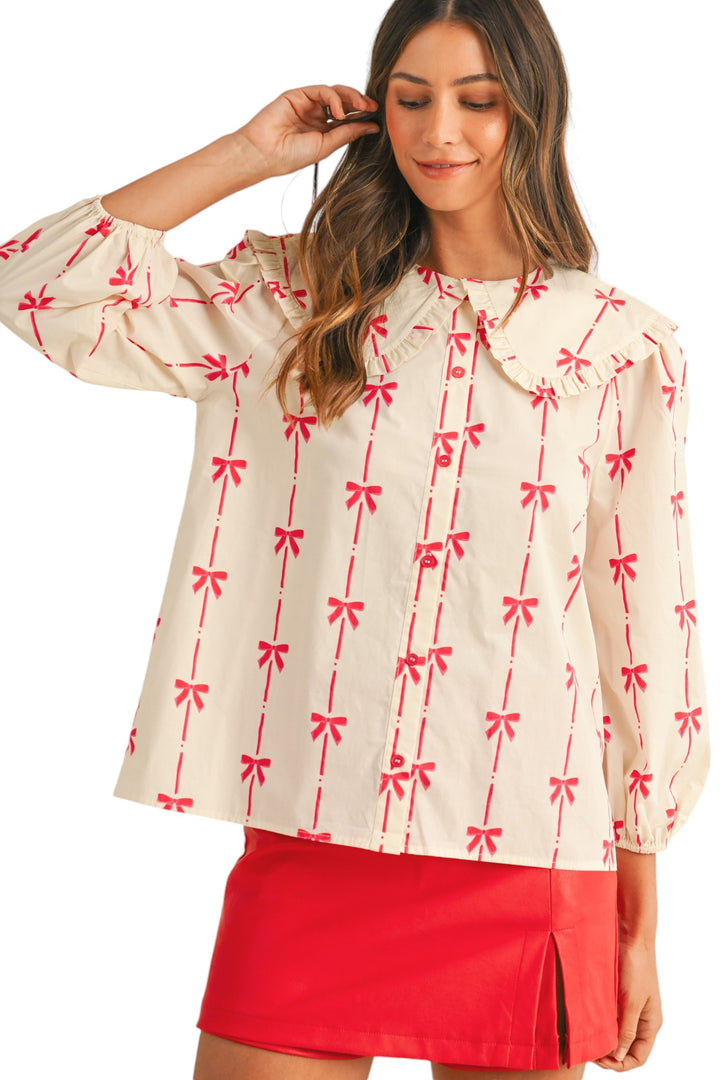 Hopkins Poplin Bow Top