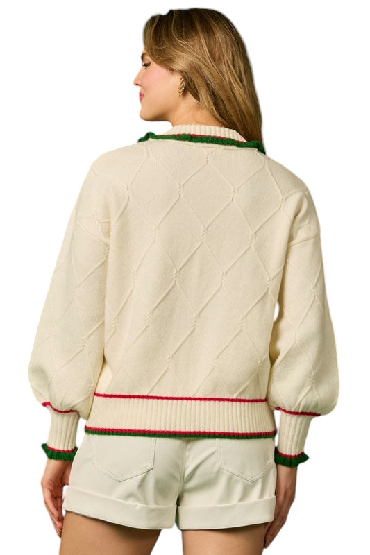 Crandall Ruffle Collar Sweater