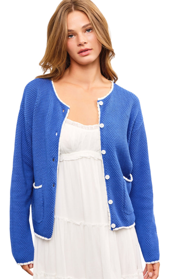 Carr Scalloped Cardigan