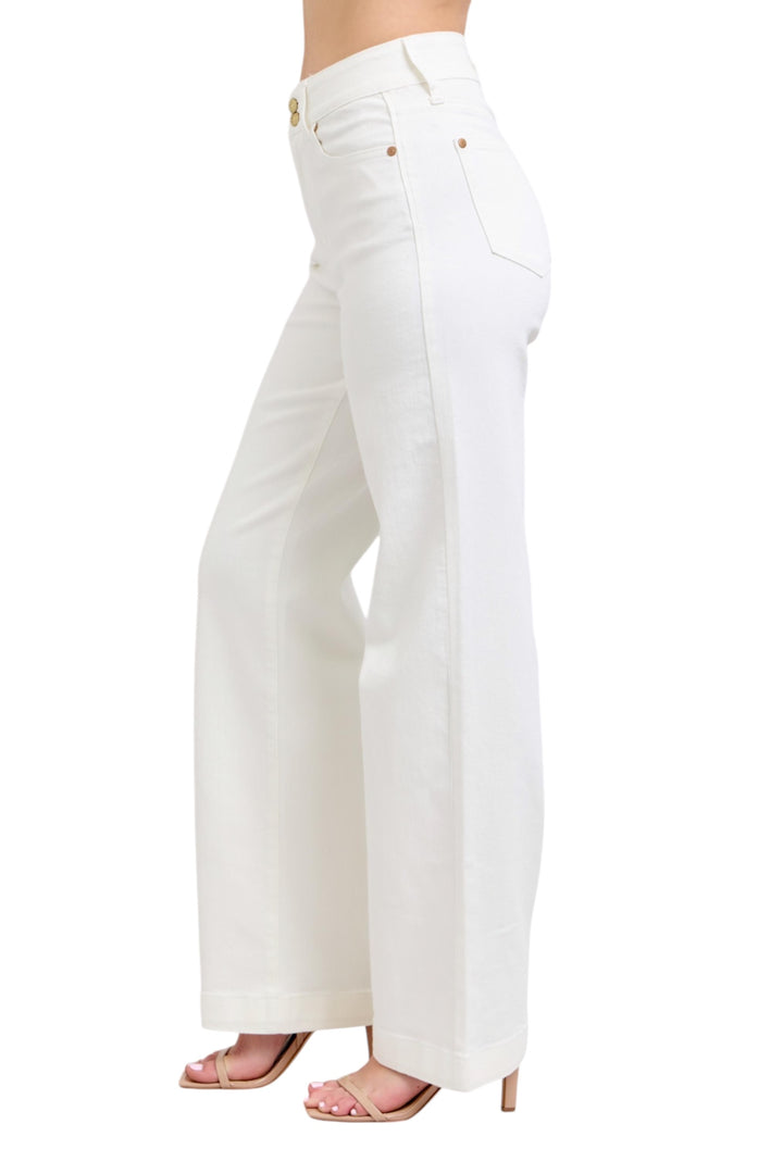 White Double Button Trouser Judy Blue Jeans