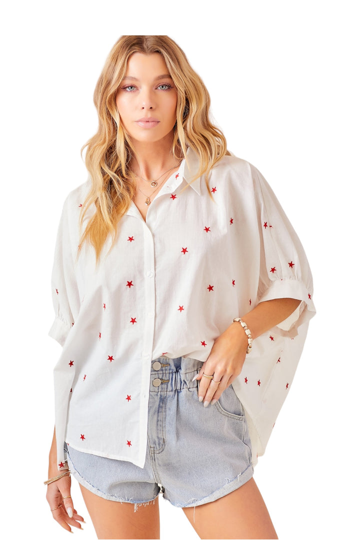 Briar Embroidered Oversized Top