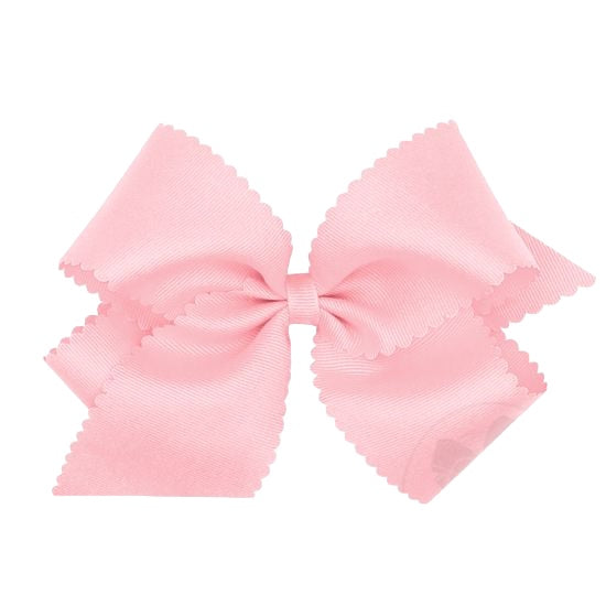 King Scalloped Grosgrain Wee Ones Bow