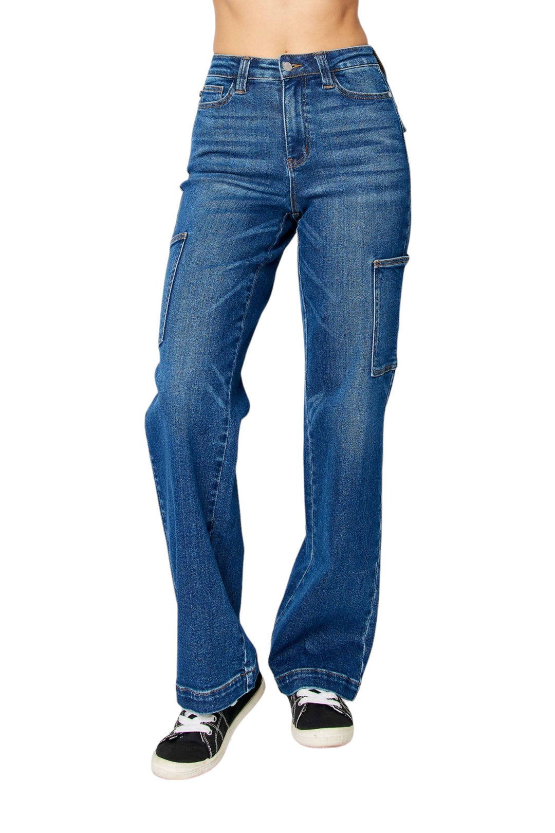 High Waisted Cargo Wide Leg Judy Blue Jeans