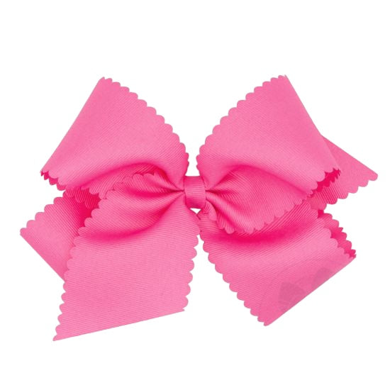 King Scalloped Grosgrain Wee Ones Bow