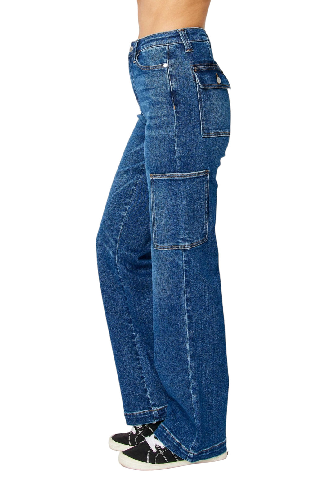 High Waisted Cargo Wide Leg Judy Blue Jeans