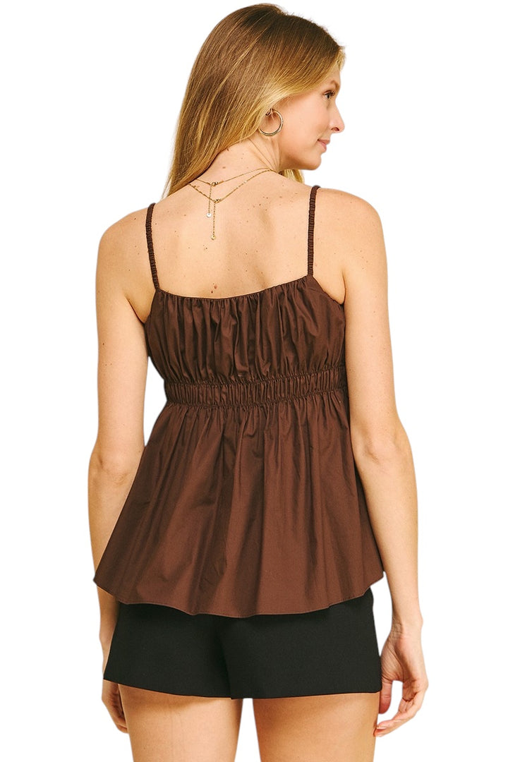 Pierce Ruffle Cami Top
