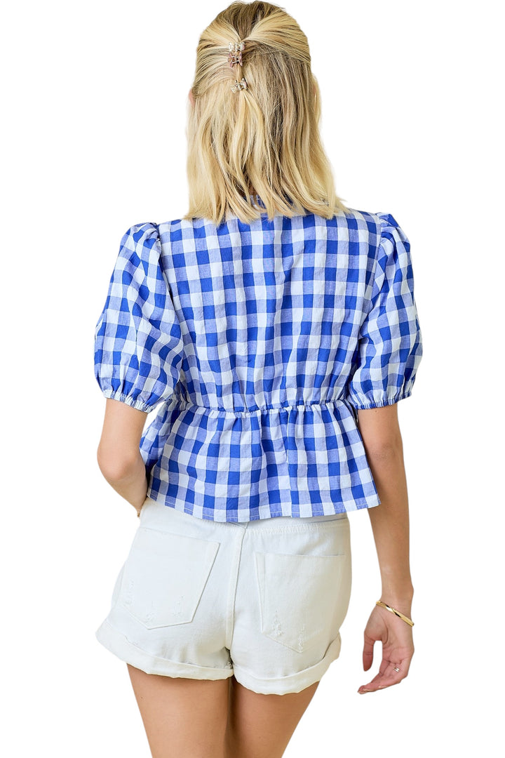 Boone Gingham Tie Top