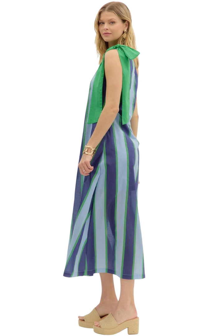 Lucille Striped Midi Dress