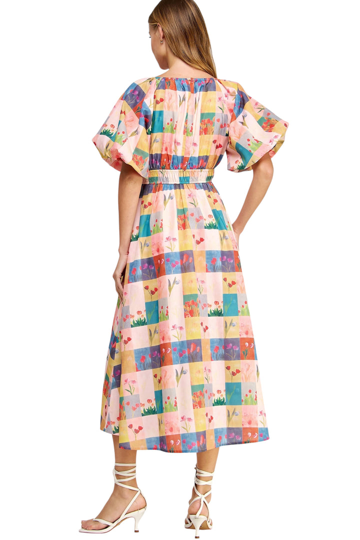 Cooper Balloon Sleeve Midi Dress