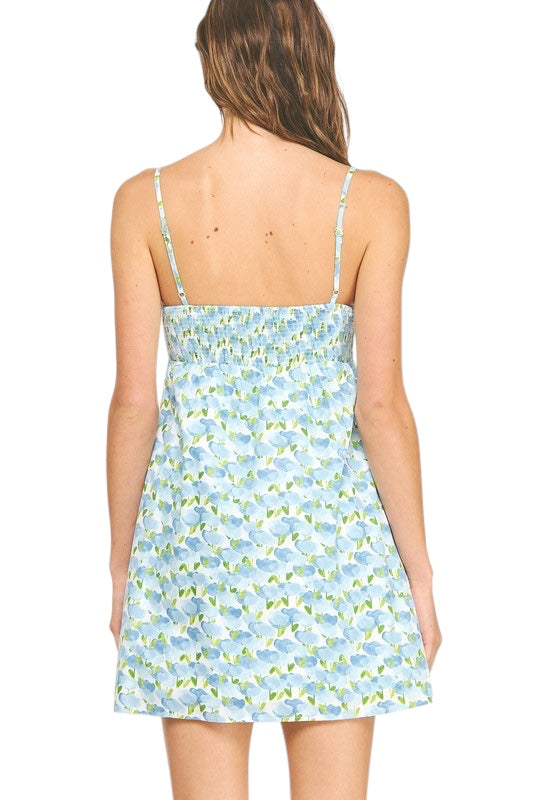 Finley Top Stitch Floral Mini Dress