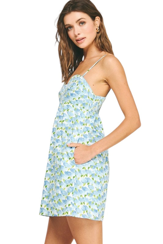 Finley Top Stitch Floral Mini Dress