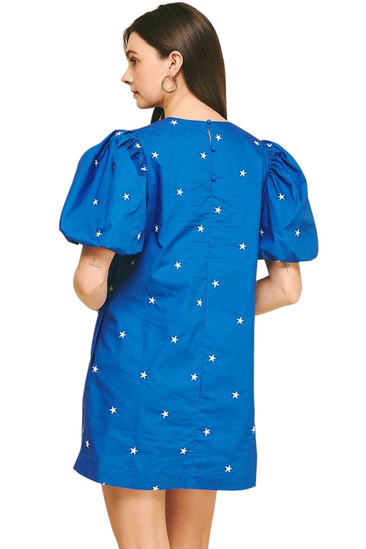Eleanor Star Embroidered Mini Dress