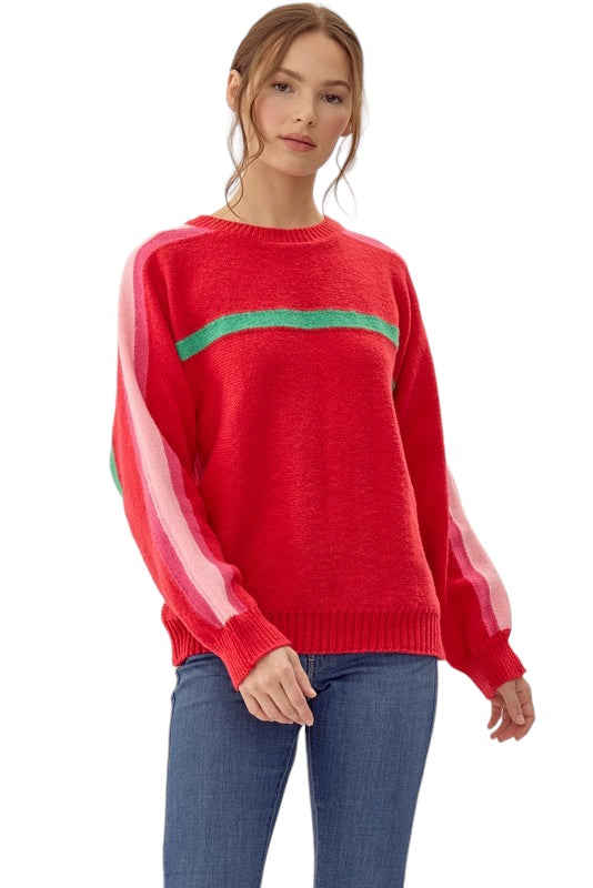 Caden Striped Knit Sweater