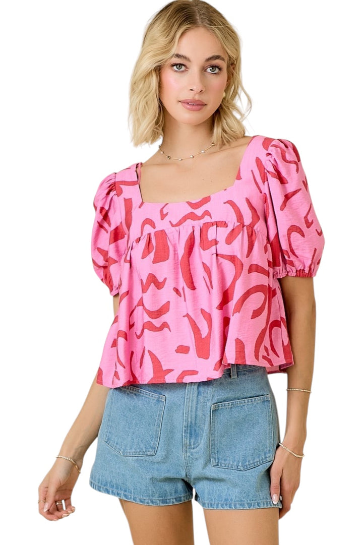 Briden Abstract Printed Top