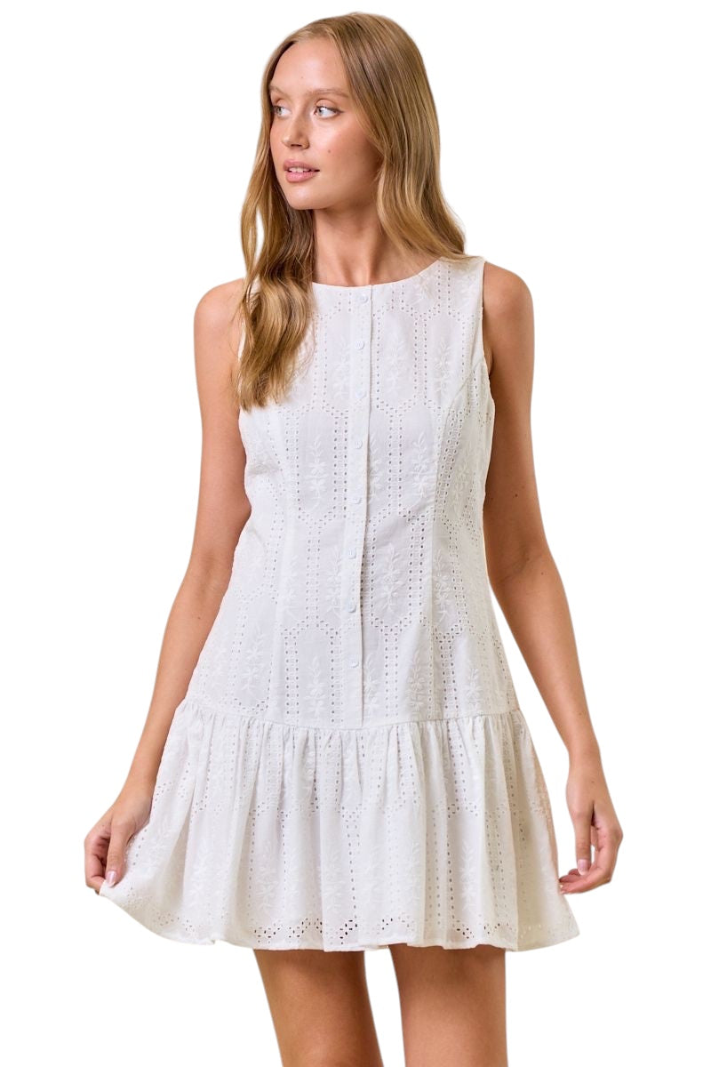 Decker Eyelet Mini Dress
